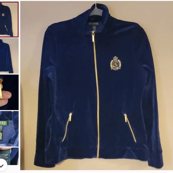 Ralph Lauren Tops - NWOT Quality Lauren Ralph Lauren ROYAL BLUE SOFT & STRETCH Velvety Hoodie Size L